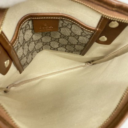 Gucci Shoulder Bag GG Supreme Sherry Line 246413 PVC Brown Chien Pan Gold