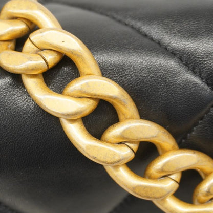 Chanel Handbag Chanel 19 Lambskin Black Gold Silver Hardware 2way Bag Ladies