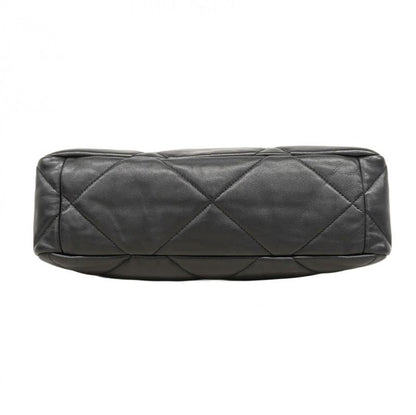 Chanel Handbag Chanel 19 Lambskin Black Gold Silver Hardware 2way Bag Ladies