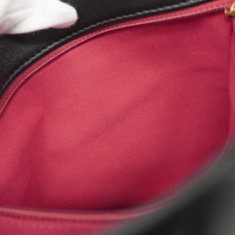 Chanel Handbag Chanel 19 Lambskin Black Gold Silver Hardware 2way Bag Ladies