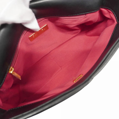 Chanel Handbag Chanel 19 Lambskin Black Gold Silver Hardware 2way Bag Ladies