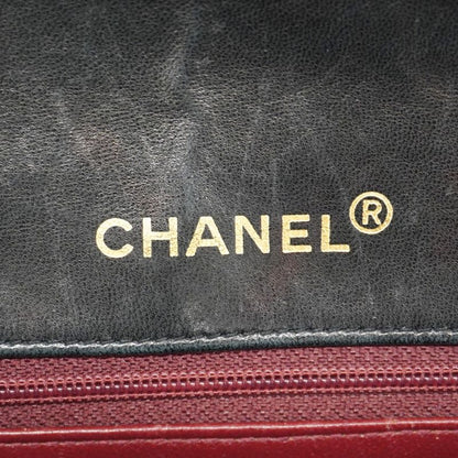 Chanel Shoulder Bag Matelasse Lambskin Black Gold Hardware Women