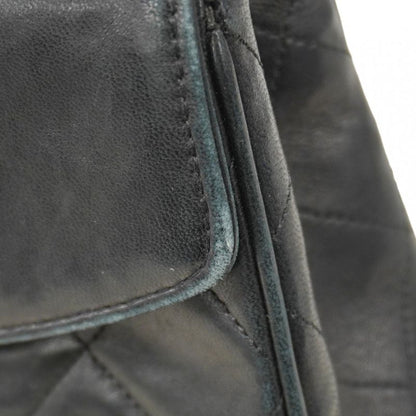 Chanel Shoulder Bag Matelasse Lambskin Black Gold Hardware Women