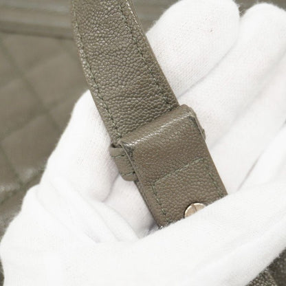 Chanel Shoulder Bag Boy Chanel Caviar Skin Gray Silver Hardware Women