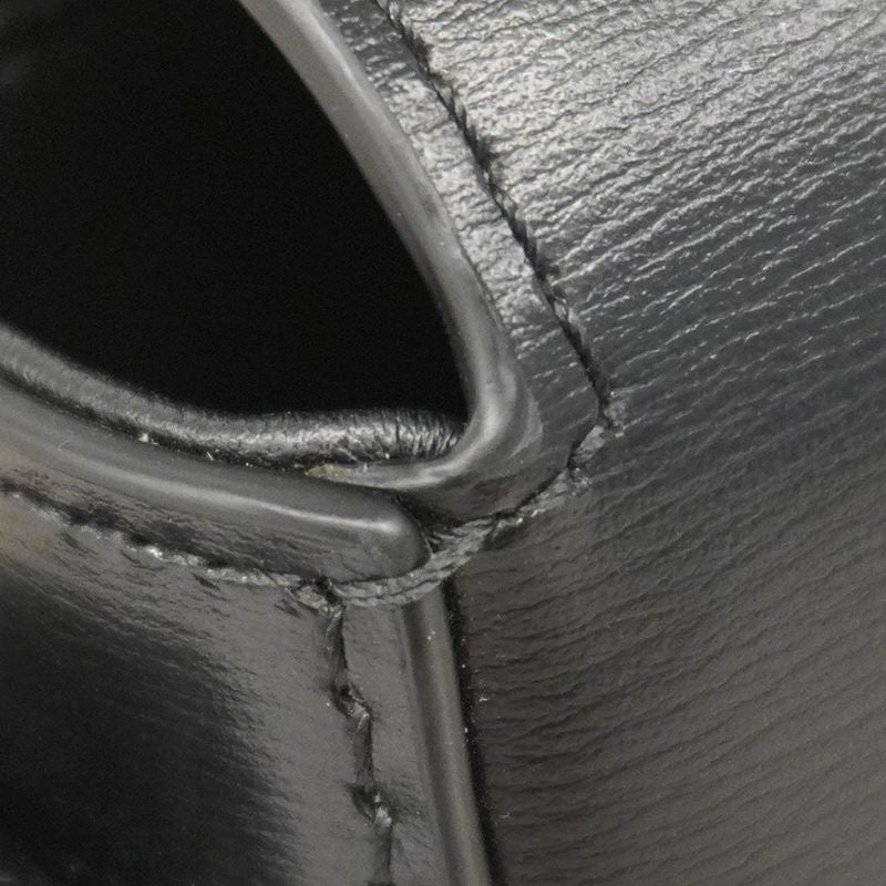 Celine Shoulder Bag Triomphe Leather Black Gold Hardware Women