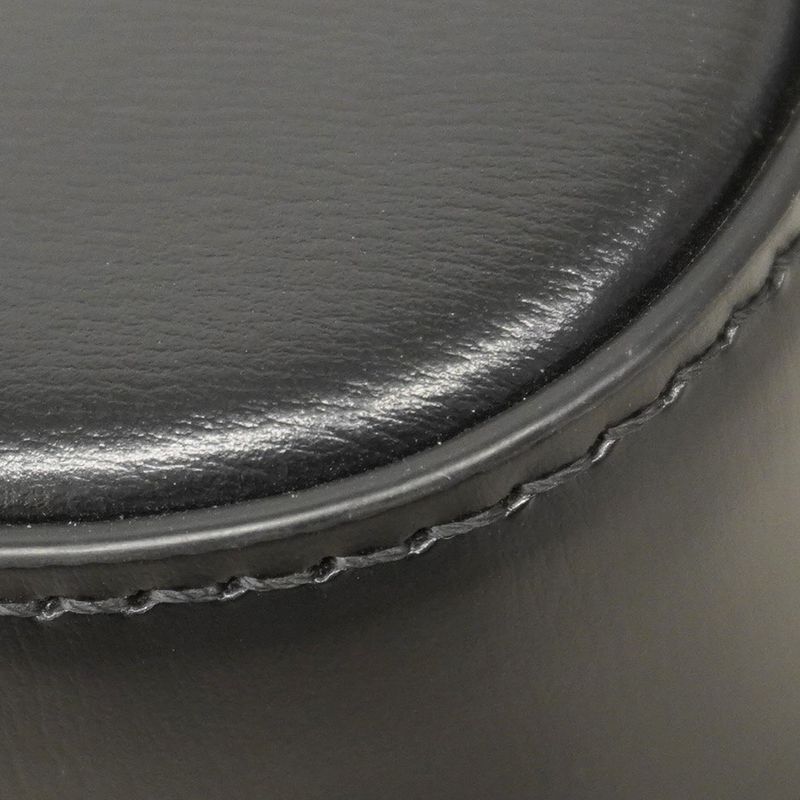 Celine Shoulder Bag Triomphe Leather Black Gold Hardware Women