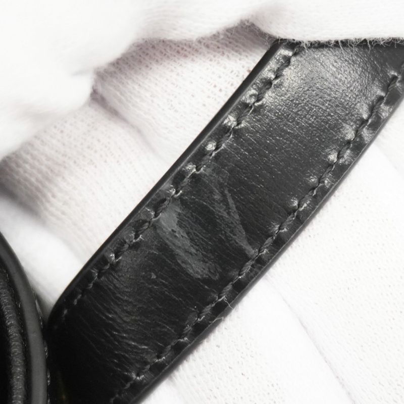 Celine Shoulder Bag Triomphe Leather Black Gold Hardware Women