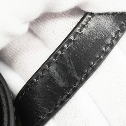 Celine Shoulder Bag Triomphe Leather Black Gold Hardware Women