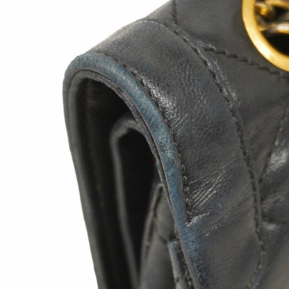 Chanel Shoulder Bag Matelasse Paris Limited Edition Lambskin Black Gold Silver