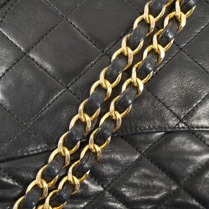 Chanel Shoulder Bag Matelasse Paris Limited Edition Lambskin Black Gold Silver