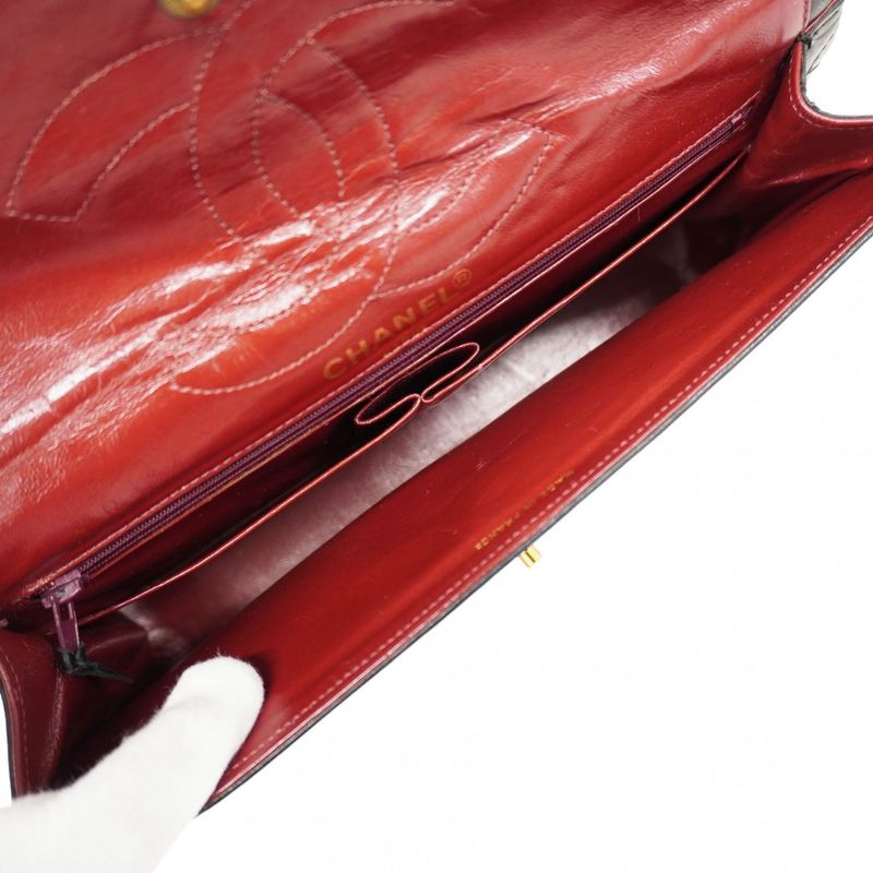 Chanel Shoulder Bag Matelasse Paris Limited Edition Lambskin Black Gold Silver