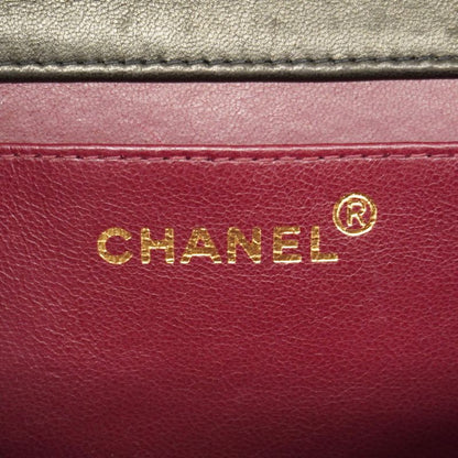 Chanel Shoulder Bag Matelasse Lambskin Black Gold Hardware Women