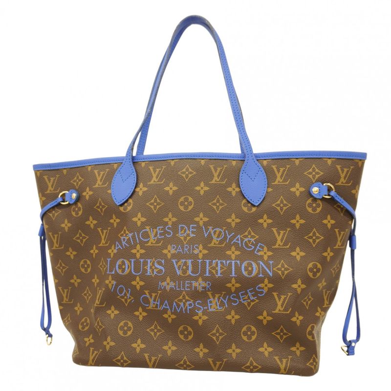 Louis Vuitton Tote Bag Monogram Ikat Flower Neverfull MM M40938 Grand Blue