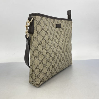 Gucci Shoulder Bag GG Supreme 388924 PVC Brown Chien Pan Gold Hardware Women