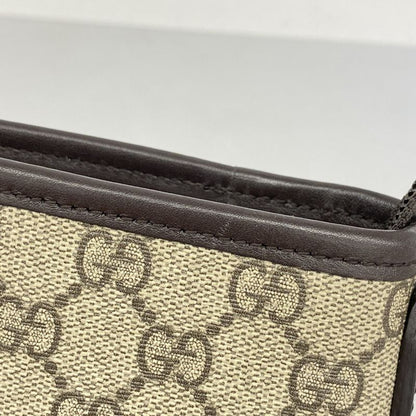 Gucci Shoulder Bag GG Supreme 388924 PVC Brown Chien Pan Gold Hardware Women