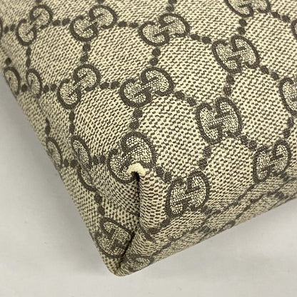 Gucci Shoulder Bag GG Supreme 388924 PVC Brown Chien Pan Gold Hardware Women