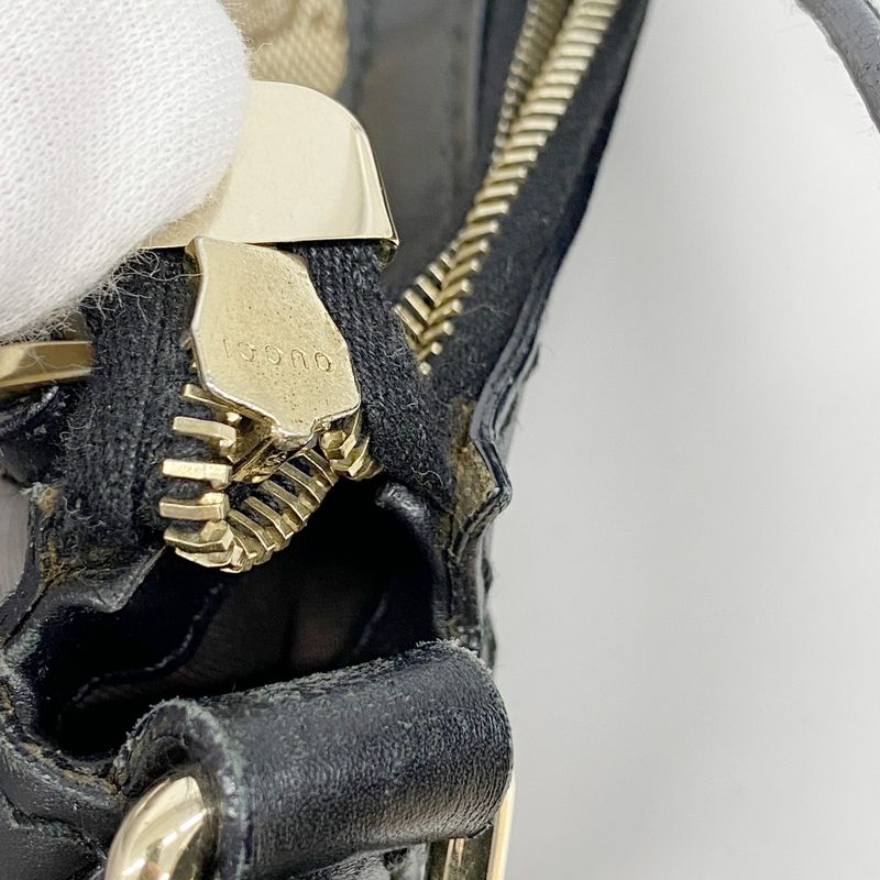 Gucci Shoulder Bag GG Canvas Sookie 232955 Canvas Brown Black Chien Pan Gold