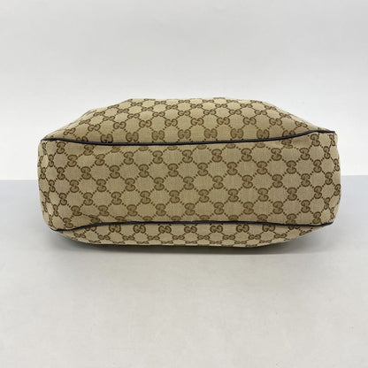 Gucci Shoulder Bag GG Canvas Sookie 232955 Canvas Brown Black Chien Pan Gold