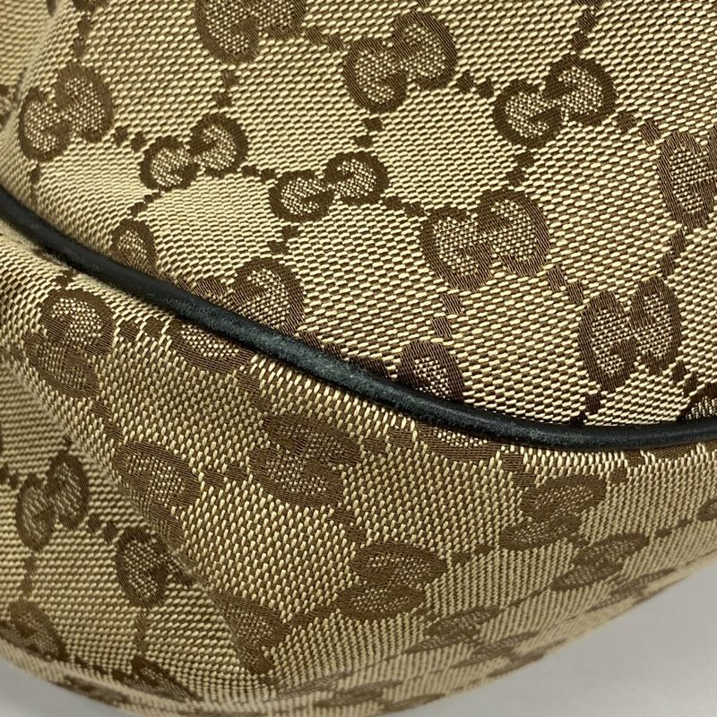 Gucci Shoulder Bag GG Canvas Sookie 232955 Canvas Brown Black Chien Pan Gold