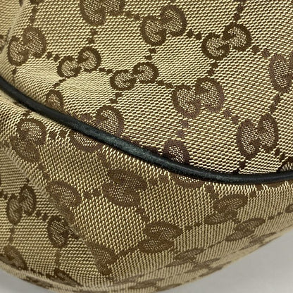 Gucci Shoulder Bag GG Canvas Sookie 232955 Canvas Brown Black Chien Pan Gold
