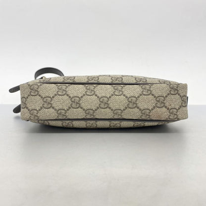 Gucci Shoulder Bag GG Supreme 201447 PVC Brown Chien Pan Gold Hardware Women