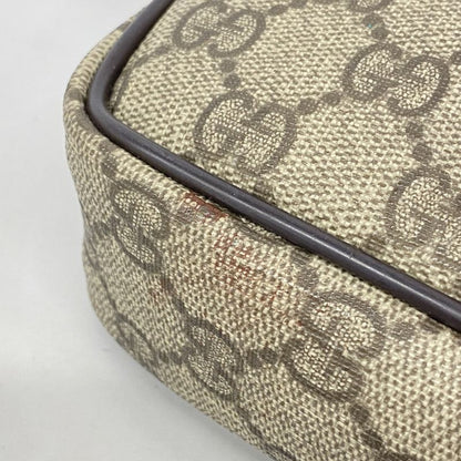 Gucci Shoulder Bag GG Supreme 201447 PVC Brown Chien Pan Gold Hardware Women