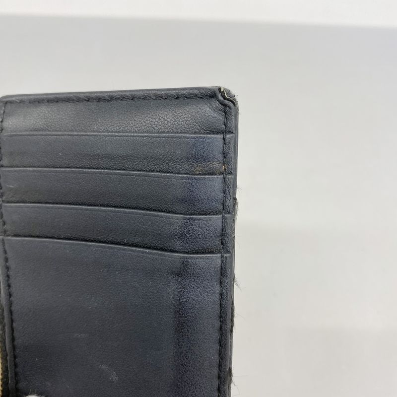 Christian Dior Coin Case Cannage Leather Black Chien Pan Gold Hardware Women