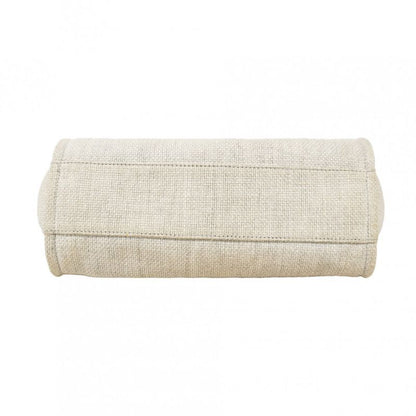 Chanel Tote Bag Deauville Raffia Gray Black Silver Hardware Women's