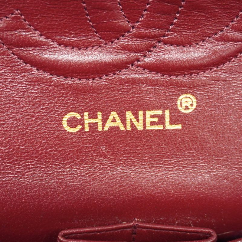 Chanel Shoulder Bag Matelasse Lambskin Black Gold Hardware Women