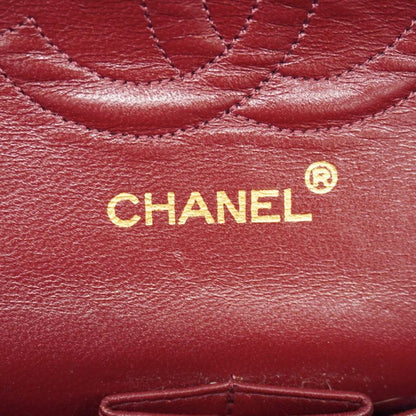 Chanel Shoulder Bag Matelasse Lambskin Black Gold Hardware Women