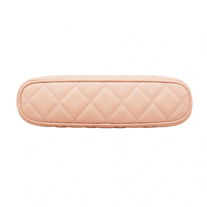 Chanel Shoulder Bag Matelasse Caviar Skin Pink Gold Hardware Women