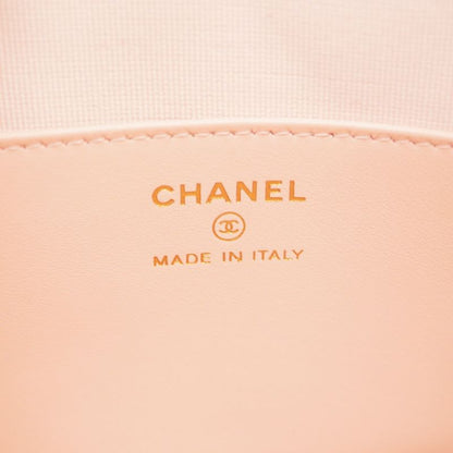 Chanel Shoulder Bag Matelasse Caviar Skin Pink Gold Hardware Women