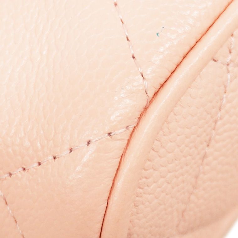 Chanel Shoulder Bag Matelasse Caviar Skin Pink Gold Hardware Women