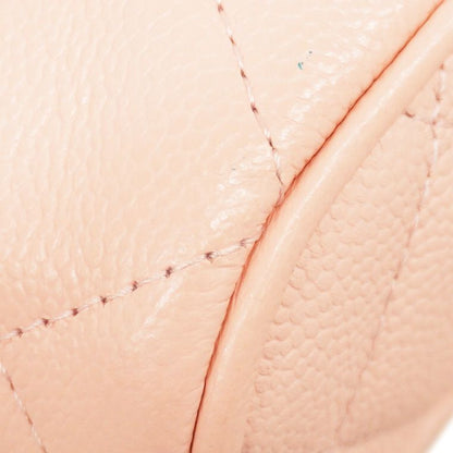 Chanel Shoulder Bag Matelasse Caviar Skin Pink Gold Hardware Women