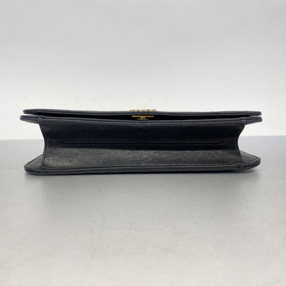 Chanel Shoulder Bag Matelasse Lambskin Black Gold Hardware Women