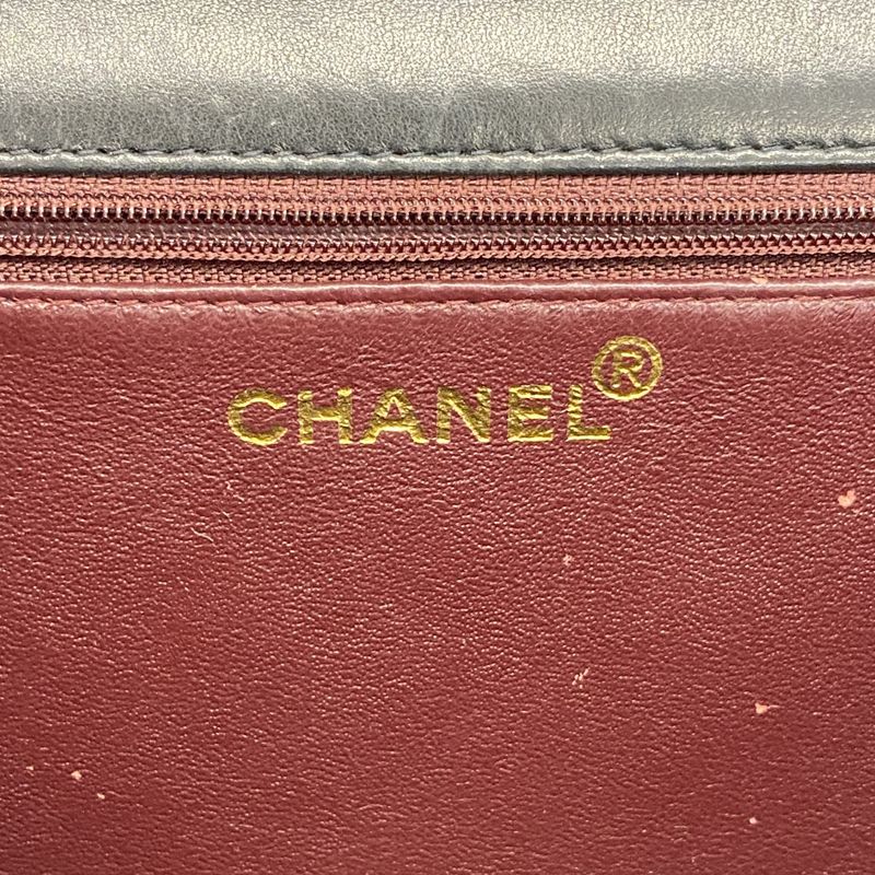 Chanel Shoulder Bag Matelasse Lambskin Black Gold Hardware Women