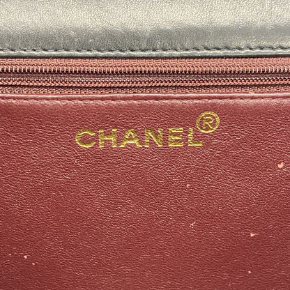 Chanel Shoulder Bag Matelasse Lambskin Black Gold Hardware Women