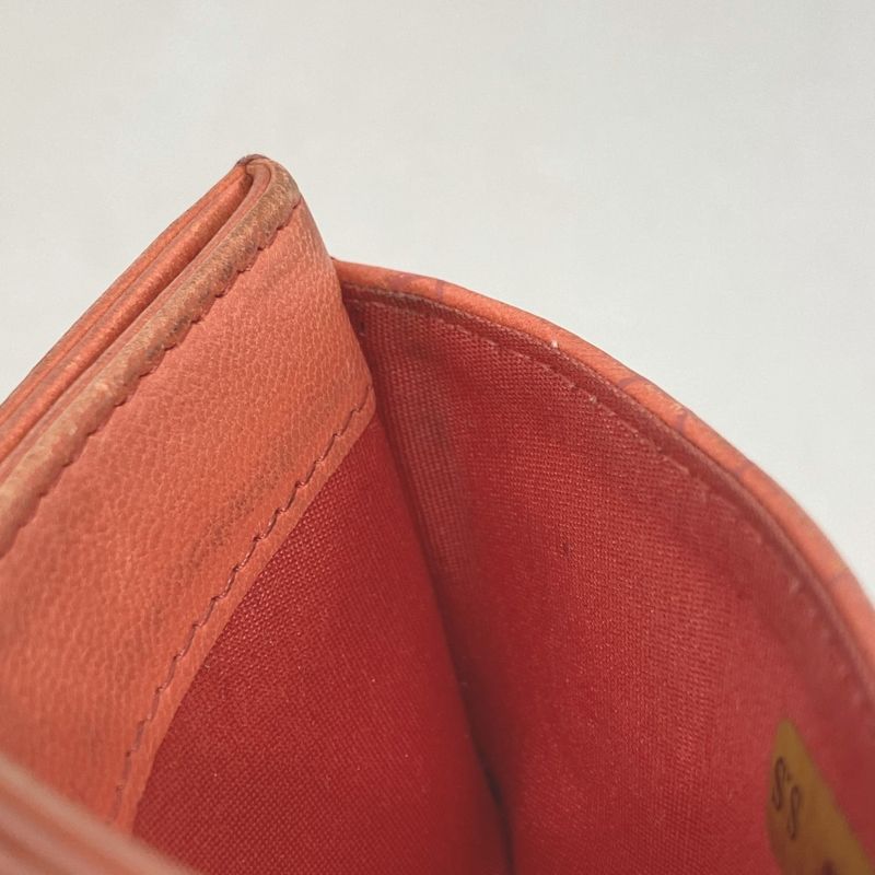 Chanel Card Case Camellia Lambskin Salmon Pink Silver Hardware Women