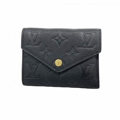 Louis Vuitton Monogram And Empreinte Portefeuille Victorine Trifold Wallet