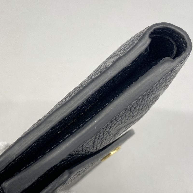 Louis Vuitton Monogram And Empreinte Portefeuille Victorine Trifold Wallet