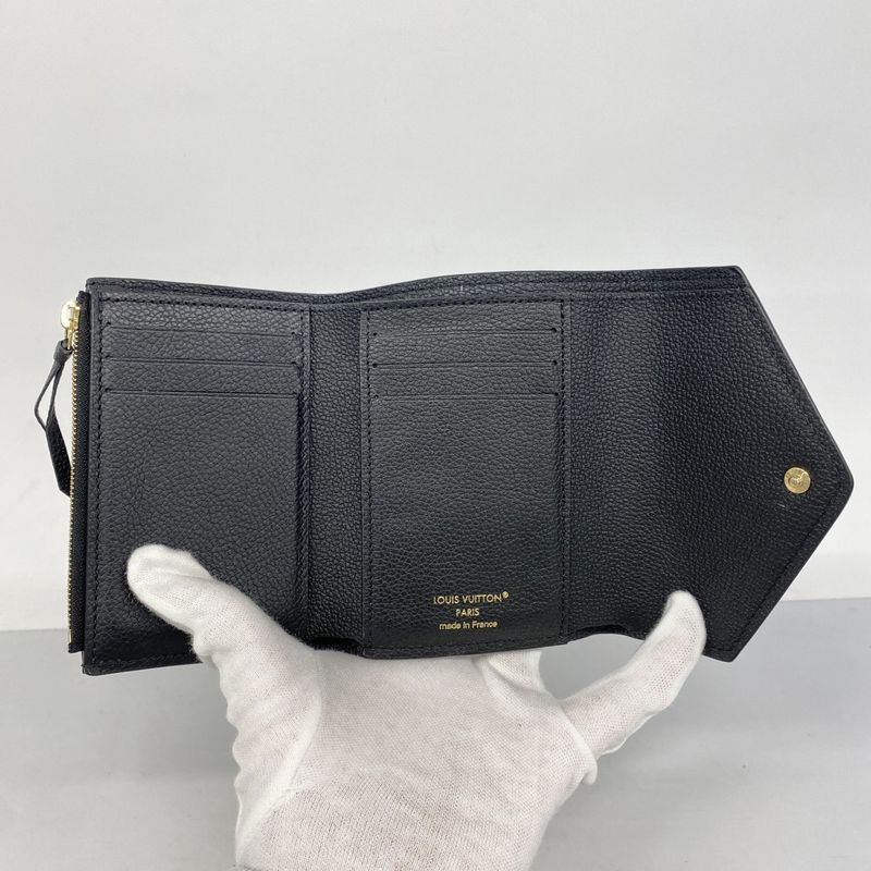 Louis Vuitton Monogram And Empreinte Portefeuille Victorine Trifold Wallet