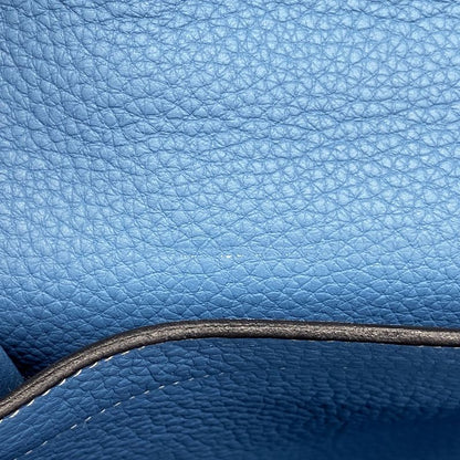 Hermes Handbag Sac A Depeches 27 Taurillon Blue Jean Silver Hardware □I