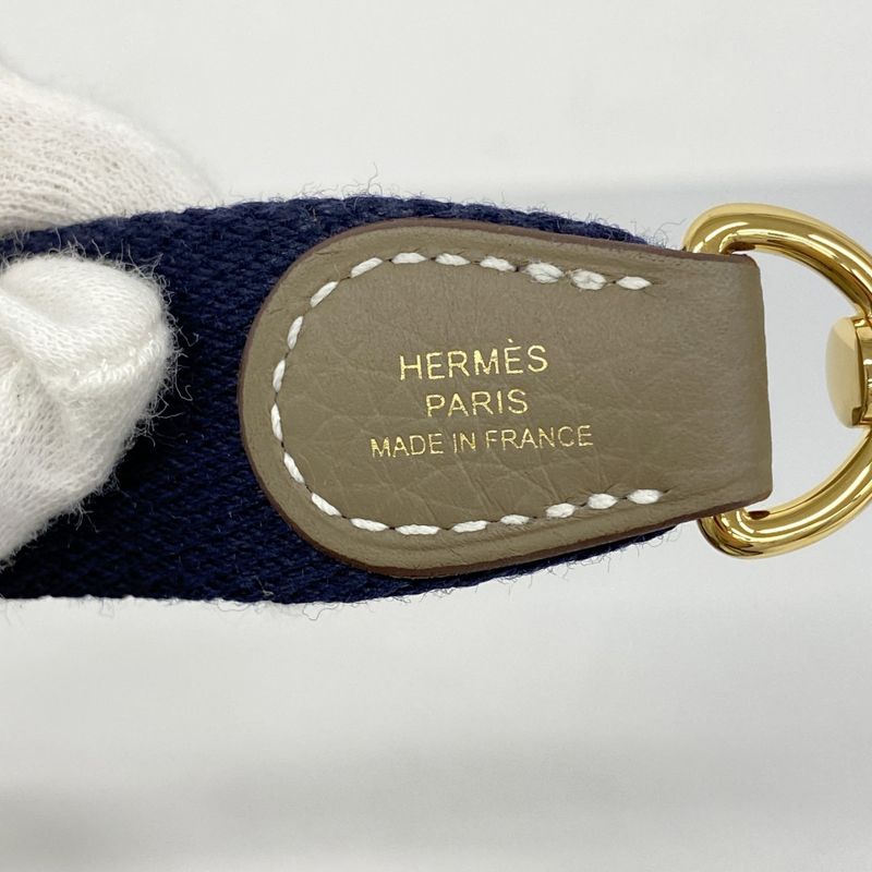 Hermes Pochette Evelyn TPM Taurillon Clemence Etoupe Gold Hardware W Engraved