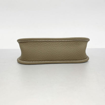 Hermes Pochette Evelyn TPM Taurillon Clemence Etoupe Gold Hardware W Engraved