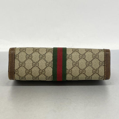 Gucci Clutch Bag GG Supreme Sherry Line 37 014 2125 PVC Brown Ladies