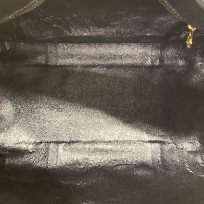 Fendi Boston Bag Zucca PVC Brown Black Gold Hardware Women's