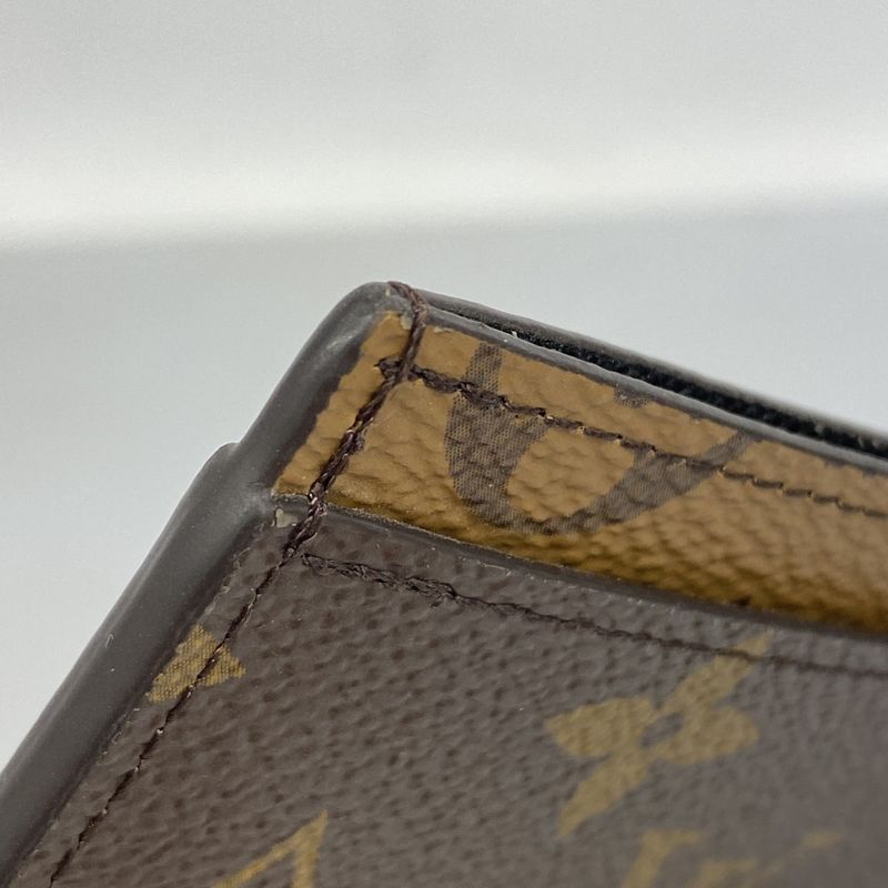 Louis Vuitton Card Case Monogram Reverse Porte Carthusanple M69161 Brown Men