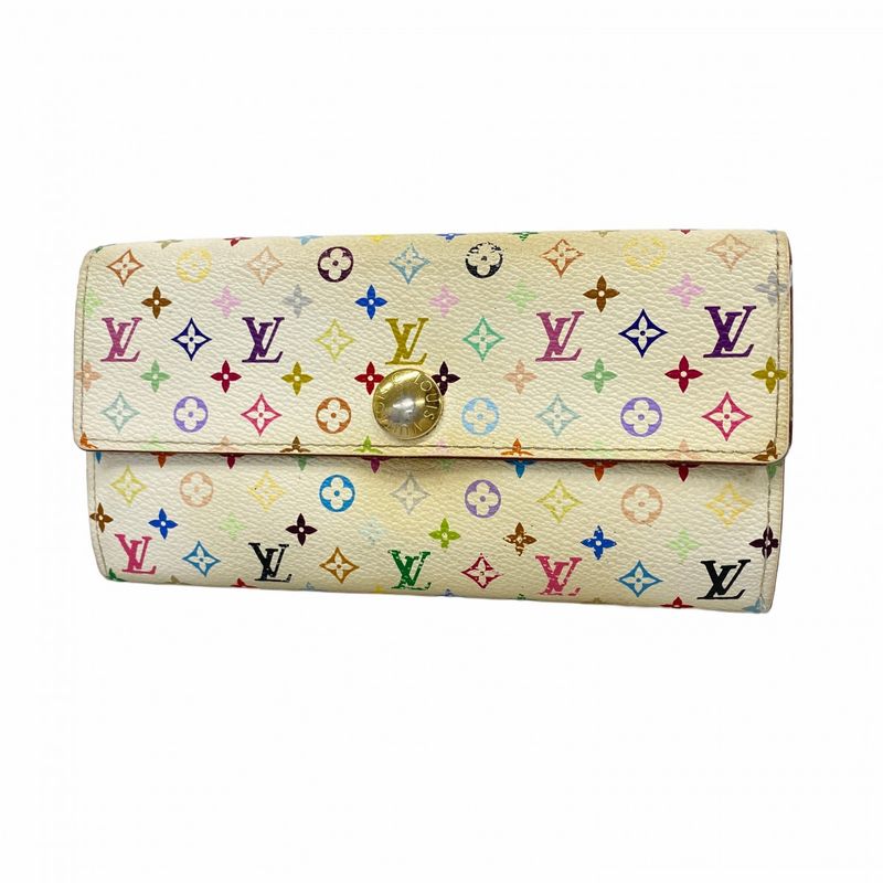 Louis Vuitton Long Wallet Monogram Multicolor Portefeuille Sarah M93532 Bronze