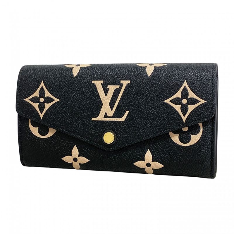 Louis Vuitton Long Wallet Monogram/empreinte Bicolor Portefeuille Sarah M80496