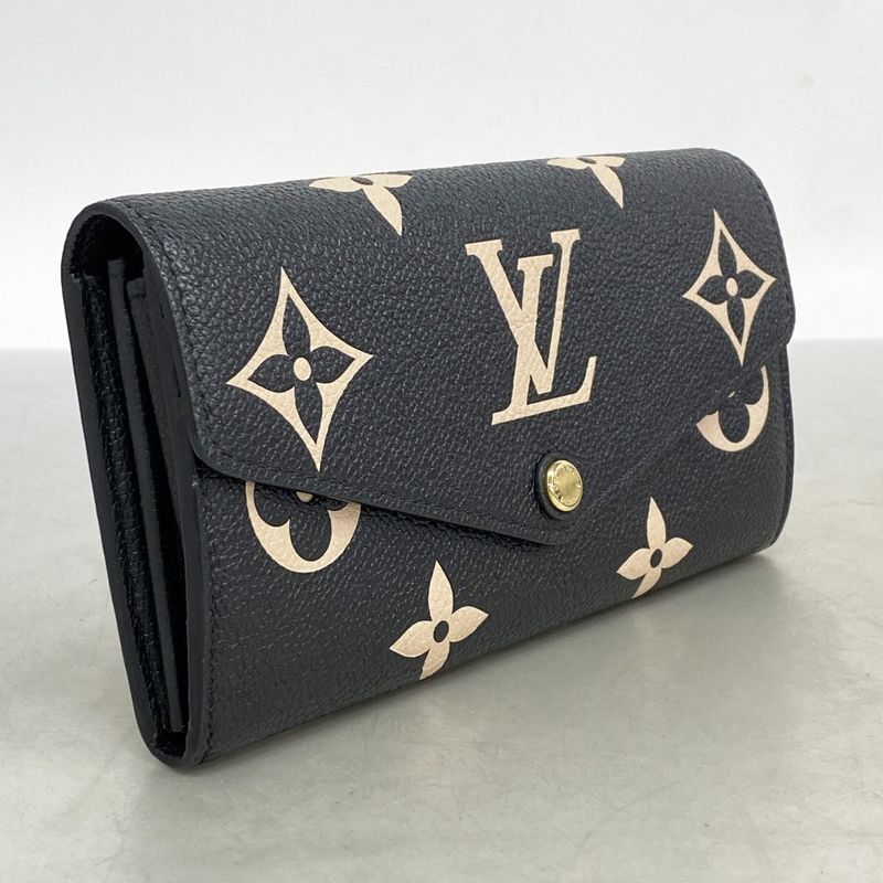 Louis Vuitton Long Wallet Monogram/empreinte Bicolor Portefeuille Sarah M80496
